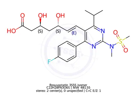 Chemical structure of Rosuvastatin 3S5S isomer