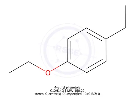 Chemical structure of 4-ethyl phenetole