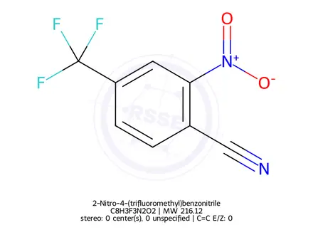 Chemical structure of 2-Nitro-4-(trifluoromethyl)benzonitrile