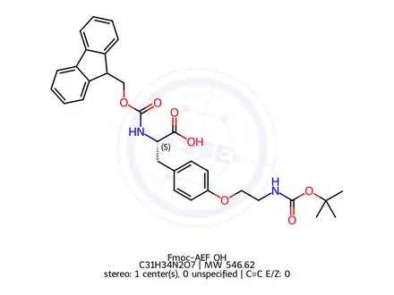 Chemical structure of Fmoc-AEF‐OH