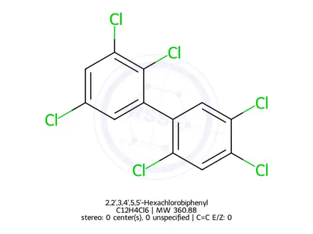 Chemical structure of 2,2',3,4',5,5'-Hexachlorobiphenyl