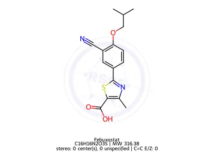 Chemical structure of Febuxostat