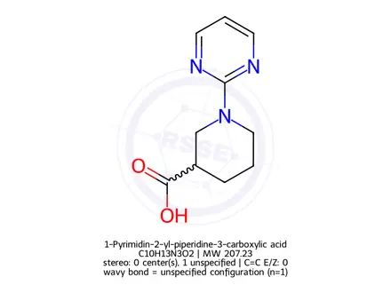 Chemical structure of 1-(Pyrimidin-2-yl)piperidine-3-carboxylic acid hydrochloride