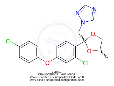 Chemical structure of Difenoconazole