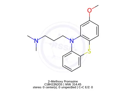 Chemical structure of 2-Methoxy Promazine