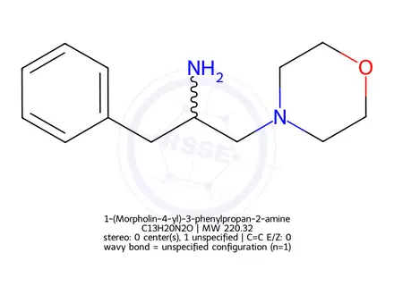 Chemical structure of 1-(Morpholin-4-yl)-3-phenylpropan-2-amine