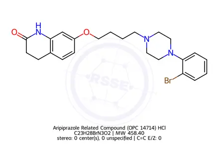 Chemical structure of Aripiprazole Related Compound (OPC 14714) HCl