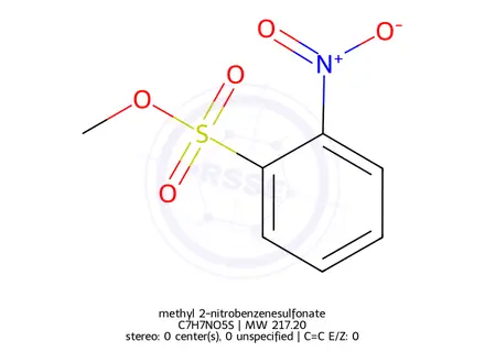Chemical structure of methyl 2-nitrobenzenesulfonate
