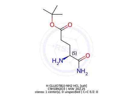 Chemical structure of H-GLU(OTBU)-NH2 HCL
