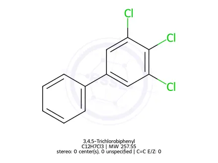 Chemical structure of 3,4,5-Trichlorobiphenyl