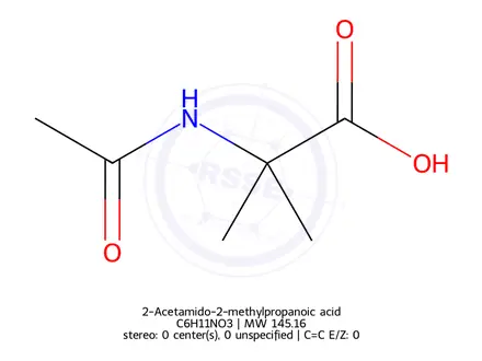 Chemical structure of 2-Acetamido-2-methylpropanoic acid
