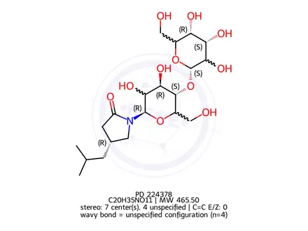 Chemical structure of PD 224378