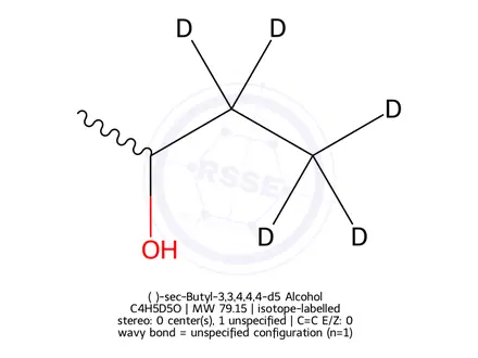 Chemical structure of (±)-sec-Butyl-3,3,4,4,4-d5 Alcohol