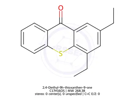 Chemical structure of 2,4-Diethyl-9h-thioxanthen-9-one