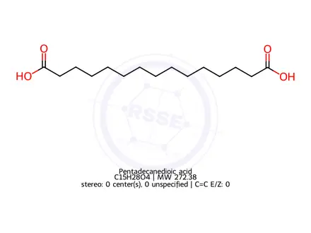 Chemical structure of Pentadecanedioic acid