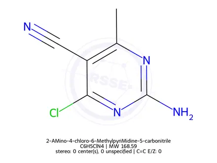Chemical structure of 2-AMino-4-chloro-6-MethylpyriMidine-5-carbonitrile
