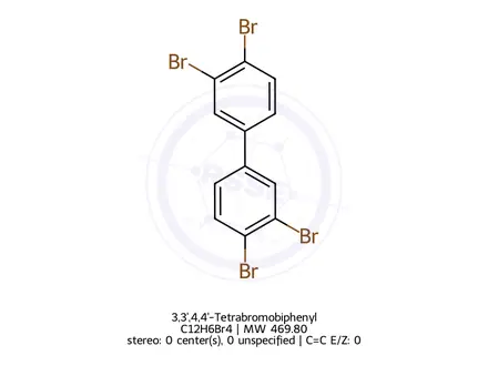 Chemical structure of 3,3',4,4'-Tetrabromobiphenyl