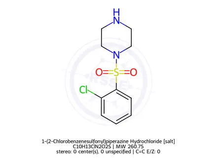 Chemical structure of 1-(2-Chlorobenzenesulfonyl)piperazine Hydrochloride
