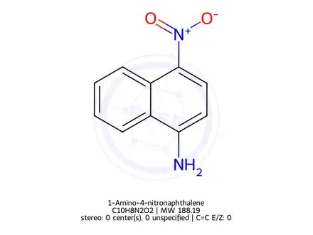 Chemical structure of 1-Amino-4-nitronaphthalene
