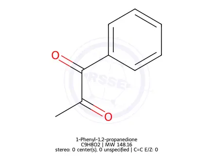 Chemical structure of 1-Phenyl-1,2-propanedione