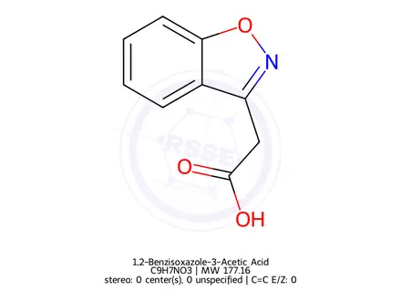 Chemical structure of 1,2-Benzisoxazole-3-Acetic Acid