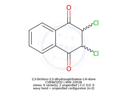 Chemical structure of 2,3-Dichloro-2,3-dihydronaphthalene-1,4-dione