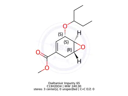 Chemical structure of Oseltamivir Impurity 65