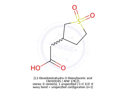Chemical structure of (1,1-Dioxidotetrahydro-3-thienyl)acetic acid
