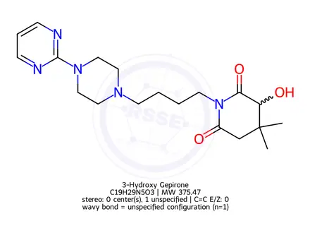Chemical structure of 3-Hydroxy Gepirone
