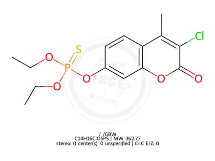 Chemical structure of Coumaphos
