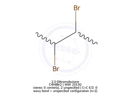 Chemical structure of 2,3-Dibromobutane