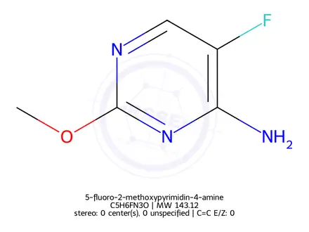 Chemical structure of 5-fluoro-2-methoxypyrimidin-4-amine