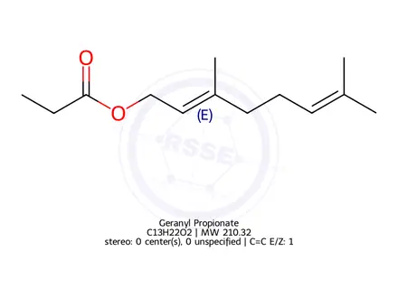 Chemical structure of Geranyl Propionate
