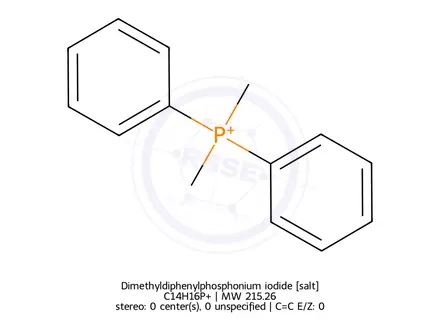 Chemical structure of Dimethyldiphenylphosphonium iodide