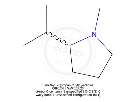 Chemical structure of 1-Methyl-2-(1-methylethyl)pyrrolidine
