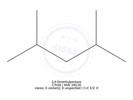 Chemical structure of 2,4-Dimethylpentane