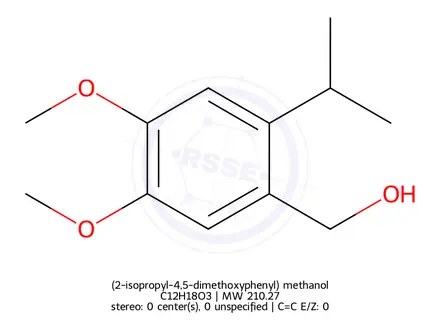 Chemical structure of (2-isopropyl-4,5-dimethoxyphenyl) methanol