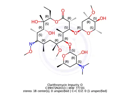 Chemical structure of Clarithromycin Impurity O