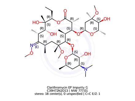 Chemical structure of Clarithromycin EP Impurity G