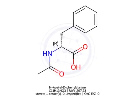 Chemical structure of N-Acetyl-D-phenylalanine