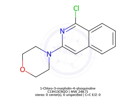 Chemical structure of 1-Chloro-3-morpholin-4-ylisoquinoline