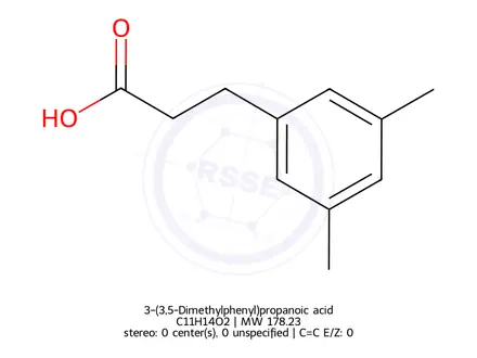 Chemical structure of 3-(3,5-Dimethylphenyl)propanoic acid