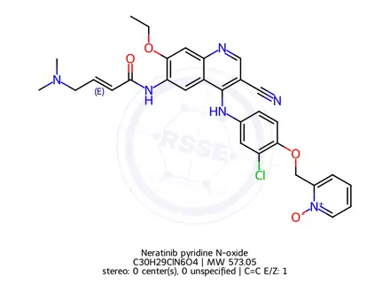 Chemical structure of Neratinib pyridine N-oxide
