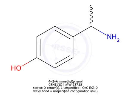Chemical structure of 4-(1-Aminoethyl)phenol