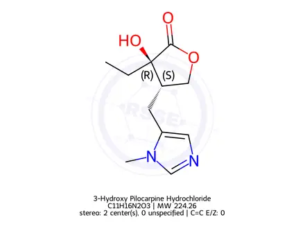 Chemical structure of 3-Hydroxy Pilocarpine Hydrochloride