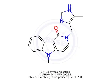 Chemical structure of 3,4-Didehydro Alosetron