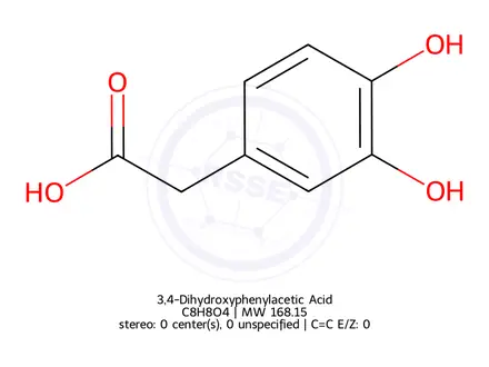 Chemical structure of 3,4-Dihydroxyphenylacetic Acid
