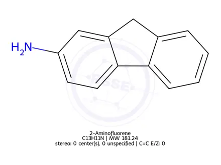 Chemical structure of 2-Aminofluorene