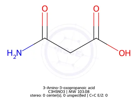 Chemical structure of 3-Amino-3-oxopropanoic acid