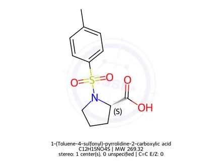 Chemical structure of 1-(Toluene-4-sulfonyl)-pyrrolidine-2-carboxylic acid